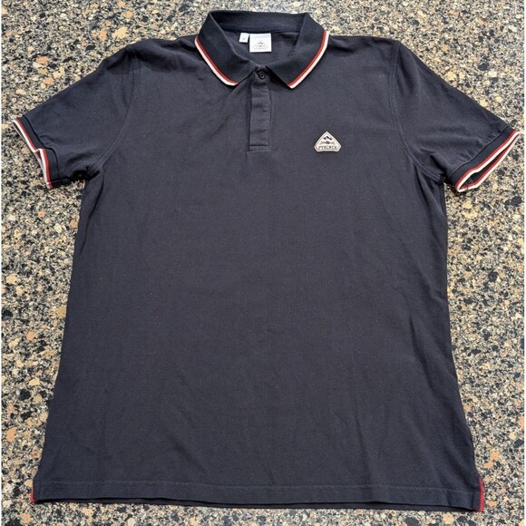 Pyrenex Leyre Polo Deep Ink Mens Size XL Black Short Sleeve - Picture 1 of 10